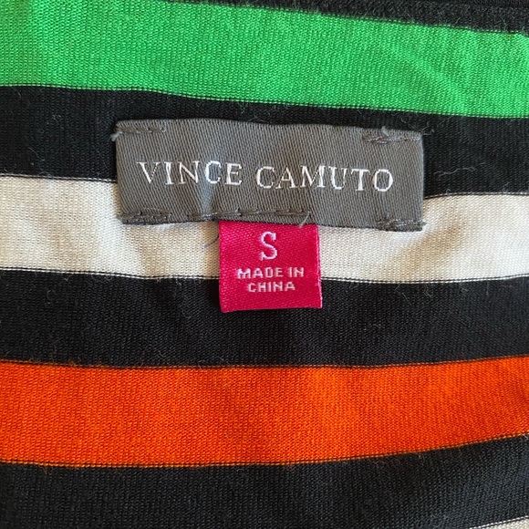 Vince Camuto Multicolor Striped Bandage Tiered Short Sleeve Casual Dress Small - Picture 7 of 7